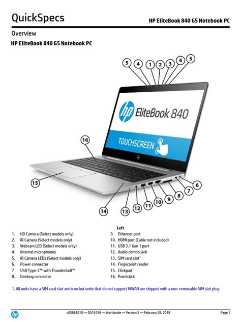 hp elitebook 840 g6 quickspecs